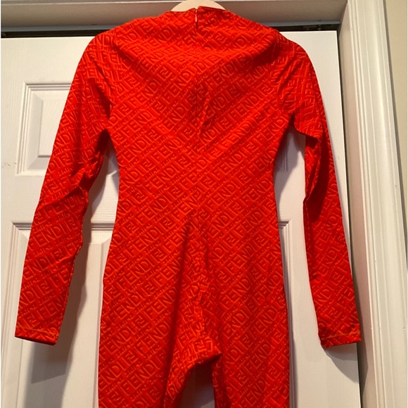 🆕FENDI X SKIMS GEORGIA CREWNECK FULL ONSIE LONG-SLEEVE LEGGING JUMPSUIT ROMPER - Picture 6 of 16